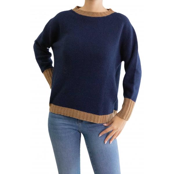 Maglioncino con bordi a contrasto 